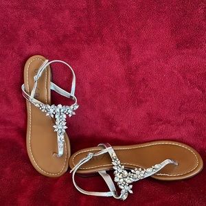 UNISA Silver Bling Sandals